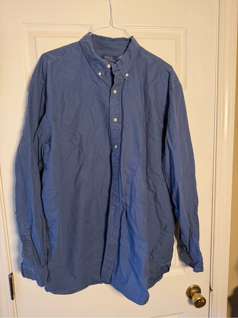 Ralph Lauren Blue Long-Sleeve Button-Down Shirt  2XL
